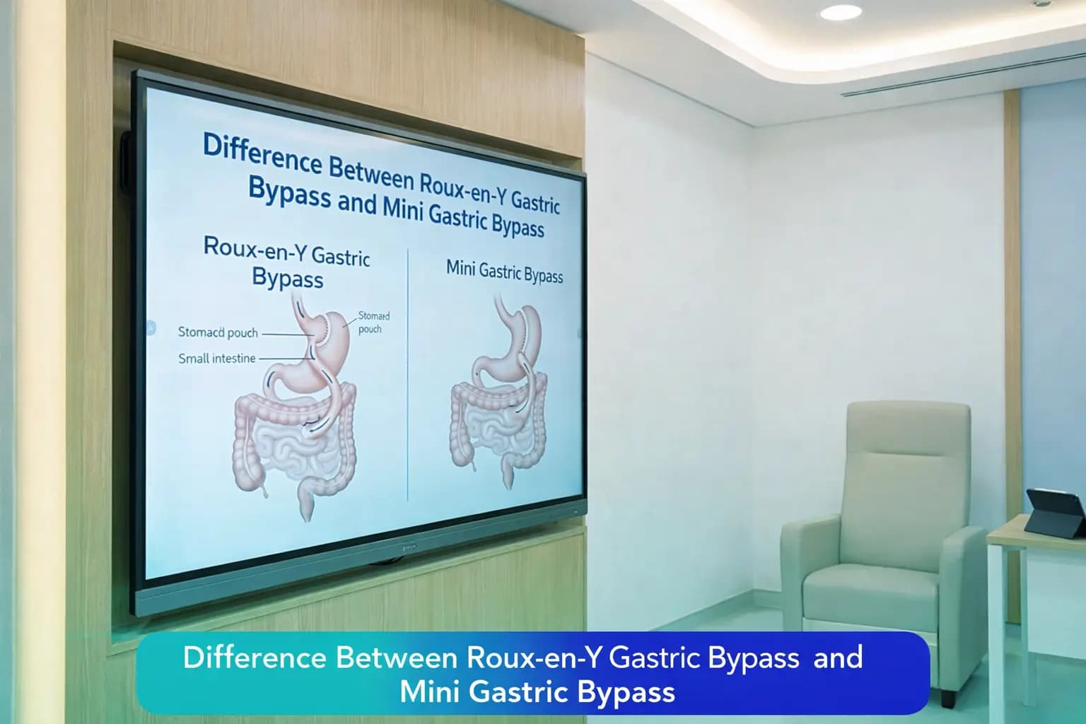 Gastric bypass vs mini gastric bypass comparison for obesity surgery